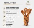 Olive Wood Kitchen Servers Set w/Holder -6 Pcs - As shown